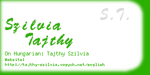 szilvia tajthy business card